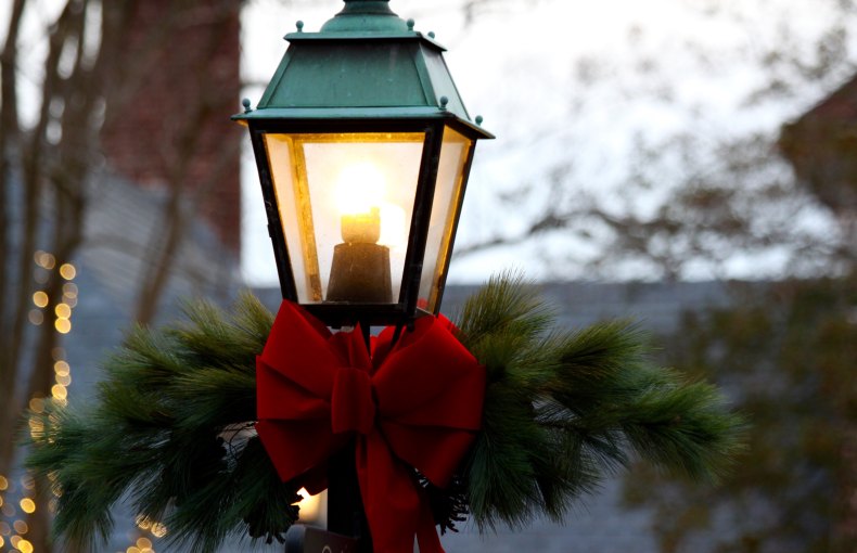 christmas street lamp